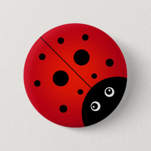 Chapa Redonda De 5 Cm KiniArt Ladybug Button