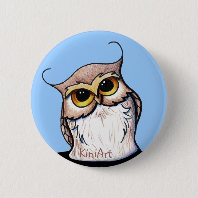 Chapa Redonda De 5 Cm KiniArt OWL (Anverso)