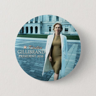 Chapa Redonda De 5 Cm Kirsten Gillibrand para el presidente 2016