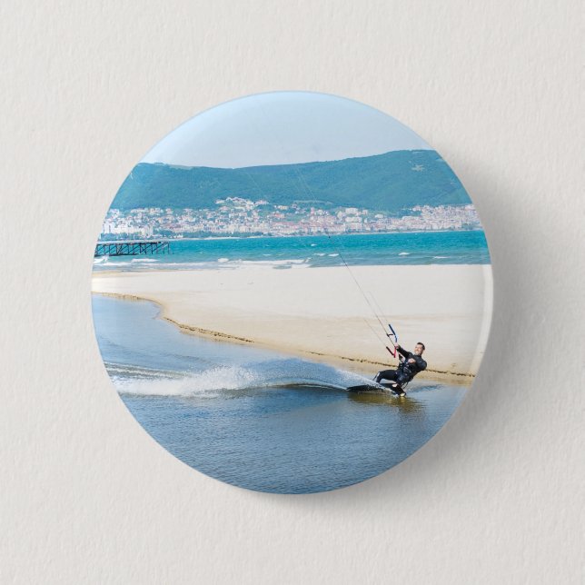 Chapa Redonda De 5 Cm Kitesurfer (Anverso)