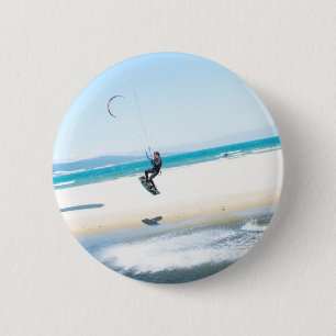 Chapa Redonda De 5 Cm Kitesurfer aumenta el aire
