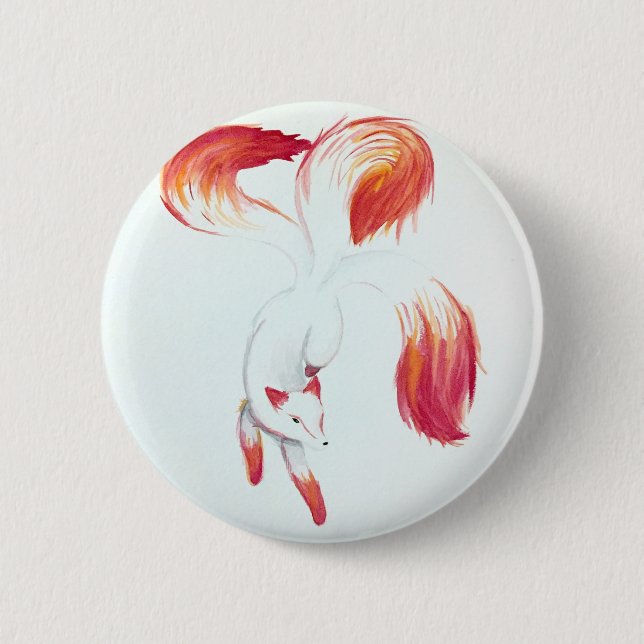 Chapa Redonda De 5 Cm Kitsune (Anverso)