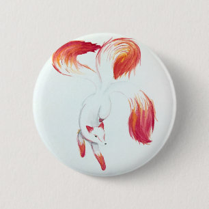 Chapa Redonda De 5 Cm Kitsune