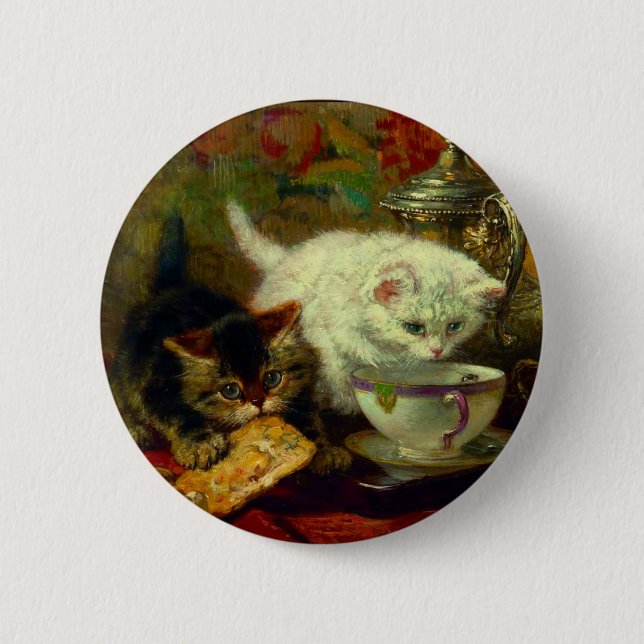 Chapa Redonda De 5 Cm Kittens Tea Fiesta (Anverso)