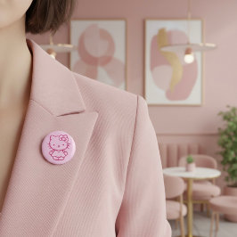 Chapa Redonda De 5 Cm Kitty