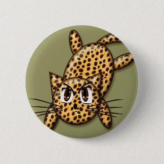 Chapa Redonda De 5 Cm Kitty Anime Leopard Ultra Cute
