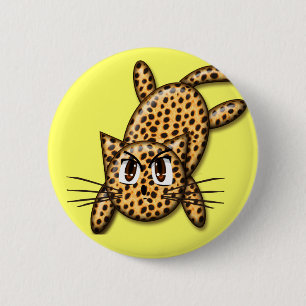 Chapa Redonda De 5 Cm Kitty Anime Leopard Ultra Cute