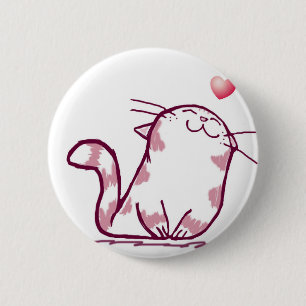 Chapa Redonda De 5 Cm Kitty Love