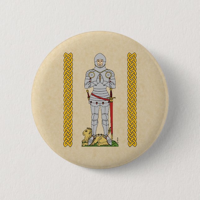 Chapa Redonda De 5 Cm Knight Circa 1430 (Anverso)