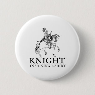 Chapa Redonda De 5 Cm Knight En La Brillante Armor Feria De Renacimiento