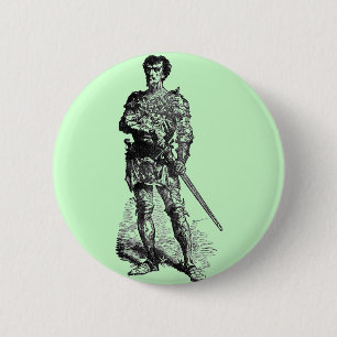 Chapa Redonda De 5 Cm Knight medieval
