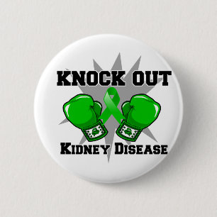 Chapa Redonda De 5 Cm Knock Out Kidney Enfermedad