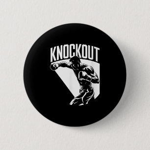 Chapa Redonda De 5 Cm Knockout - Orgullo, Gloria, Campeonato de Boxeo Gu