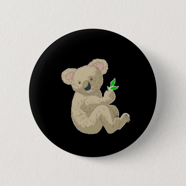 Chapa Redonda De 5 Cm Koala (Anverso)
