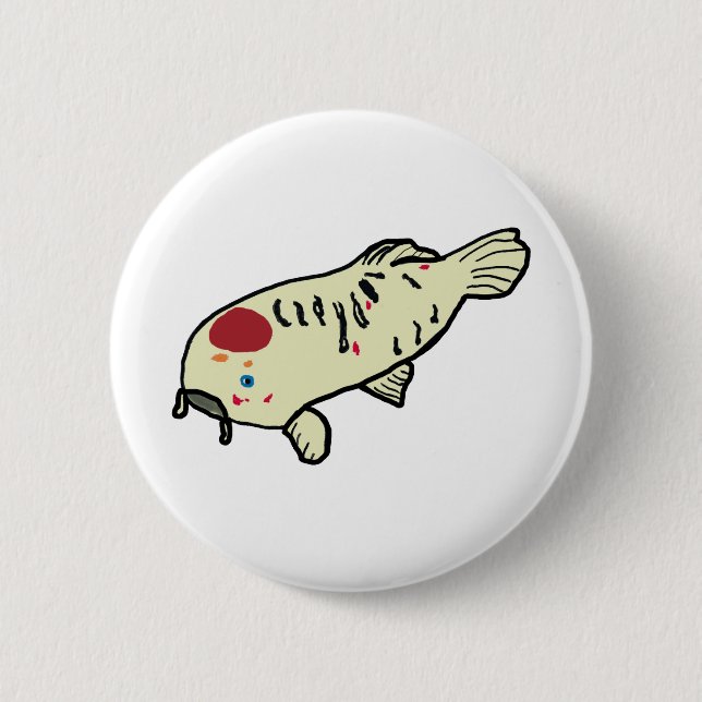 Chapa Redonda De 5 Cm Koi Carp (Anverso)