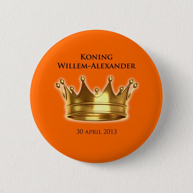 Chapa Redonda De 5 Cm Koning Willem-Alexander (Anverso)