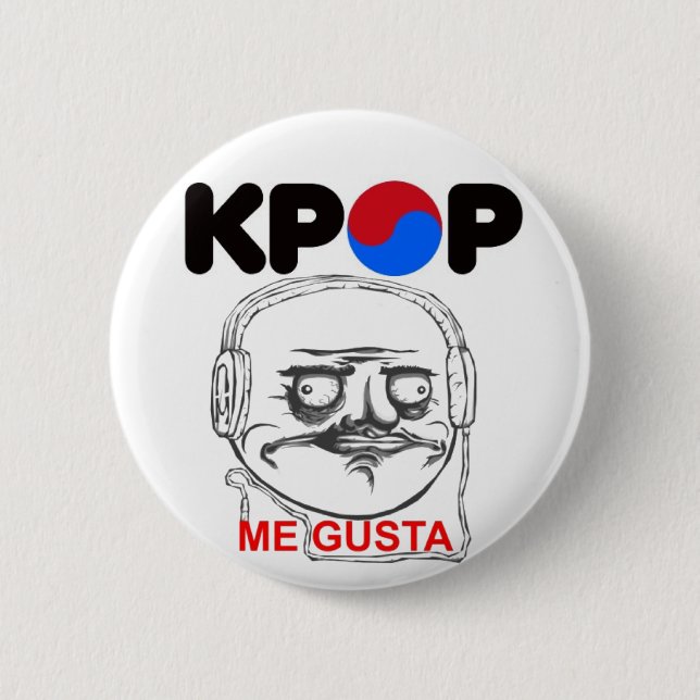 Chapa Redonda De 5 Cm KPop Me gusta Meme , i like (Anverso)