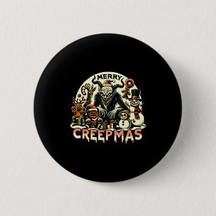 Chapa Redonda De 5 Cm Krampus Feliz Creepmas Navidad 30’s Retro Caricatu
