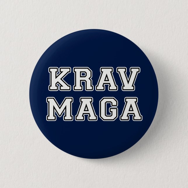 Chapa Redonda De 5 Cm Krav Maga (Anverso)