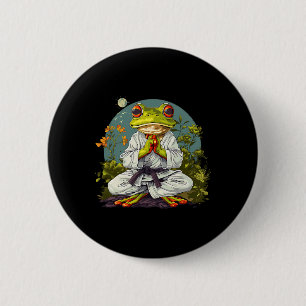 Chapa Redonda De 5 Cm Kung Fu Frog Nature Taekwondo Kickboxing Frog Mart