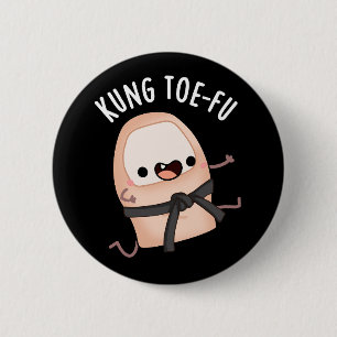 Chapa Redonda De 5 Cm Kung Toe-fu Dedo Gordo Divertido Castigo Fondo Osc