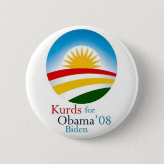 Chapa Redonda De 5 Cm Kurds para Obama