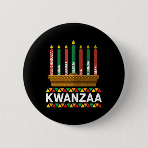 Chapa Redonda De 5 Cm Kwanzaa Principios de Kwanzaa Velas Kinara Pan Afr