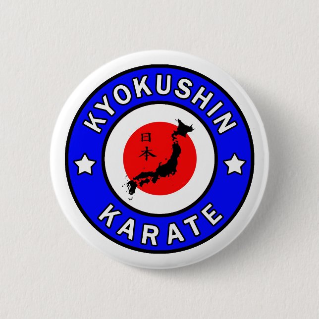 Chapa Redonda De 5 Cm Kyokushin Karate (Anverso)
