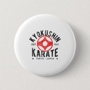 Chapa Redonda De 5 Cm Kyokushin Karate Do Artes Marciales Japón Tokio Vi