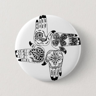 Chapa Redonda De 5 Cm La alheña Mehndi da la boda pintada los diseños