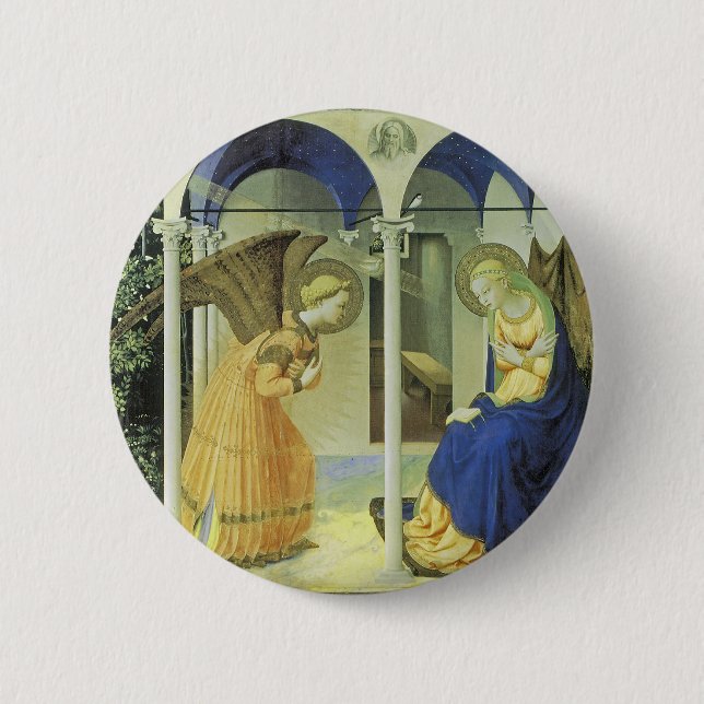 Chapa Redonda De 5 Cm La Anunciación (Anverso)