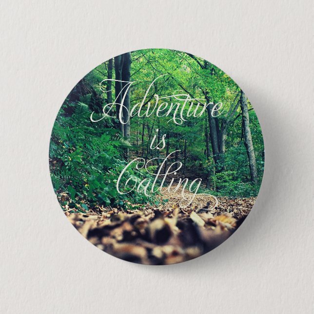Chapa Redonda De 5 Cm La aventura está llamando (Anverso)