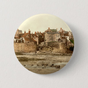 Chapa Redonda De 5 Cm La bahía II, Whitby, Yorkshire, Inglaterra de