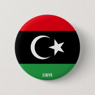 Chapa Redonda De 5 Cm La bandera de Libia cautiva a patriotas