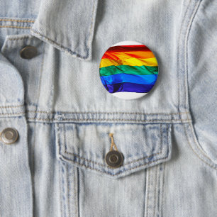 Chapa Redonda De 5 Cm La bandera del orgullo gay de SlipperyJoe's ondean