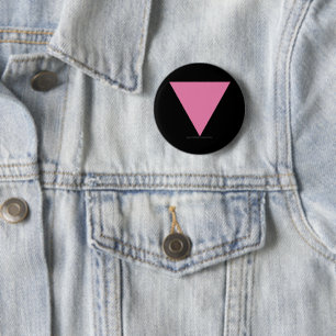 Chapa Redonda De 5 Cm La bandera del triángulo rosa de SlipperyJoe's sím