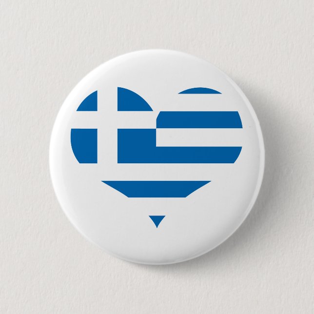 Chapa Redonda De 5 Cm La bandera nacional de Grecia (Anverso)