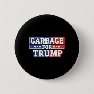 Chapa Redonda De 5 Cm La basura para Trump 2024 vuelve a hacer grande a 