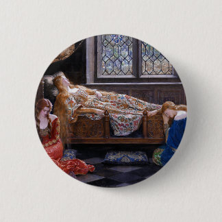 Chapa Redonda De 5 Cm La Bella Durmiente, c. 1921 por John Collier