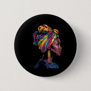 Chapa Redonda De 5 Cm La belleza afroamericana el mes de la historia neg