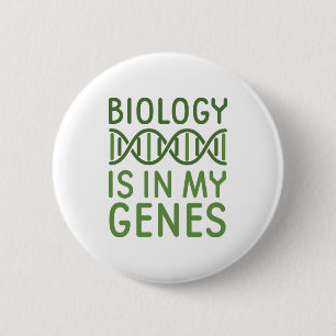 Chapa Redonda De 5 Cm La Biología Está En Mis Genes