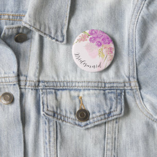 Chapa Redonda De 5 Cm La Boca Vendretti  Ramo de lazo rosa para dama de 