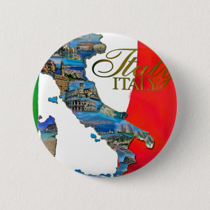 Chapa Redonda De 5 Cm La "bota italiana "