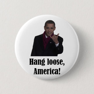 Chapa Redonda De 5 Cm La caída de Barack Obama suelta, muestra de