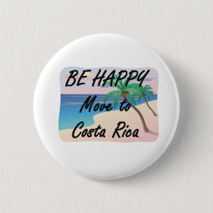 Chapa Redonda De 5 Cm La CAMISETA sea Costa Rica feliz
