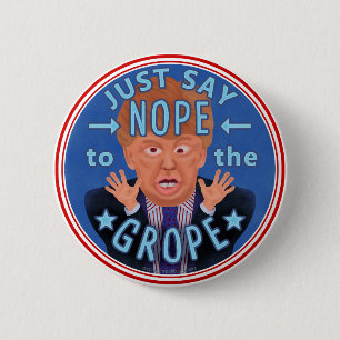 Chapa Redonda De 5 Cm La campaña contra Donald Trump en las elecciones d