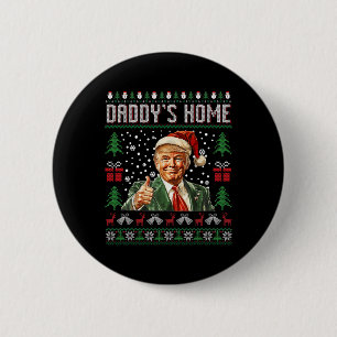 Chapa Redonda De 5 Cm La casa de un padre gracioso, Trump Navidades feos