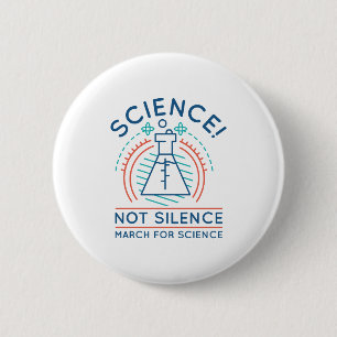 Chapa Redonda De 5 Cm La ciencia no el silencio