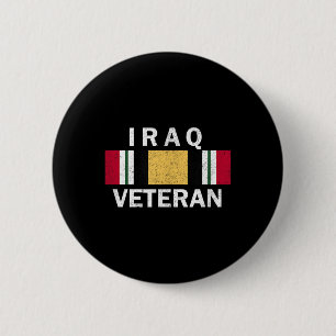 Chapa Redonda De 5 Cm La Cinta del Servicio de la Guerra de Irak para Ve