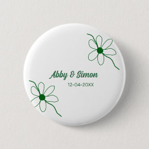 Chapa Redonda De 5 Cm La coincidencia perfecta añada el nombre de pareja